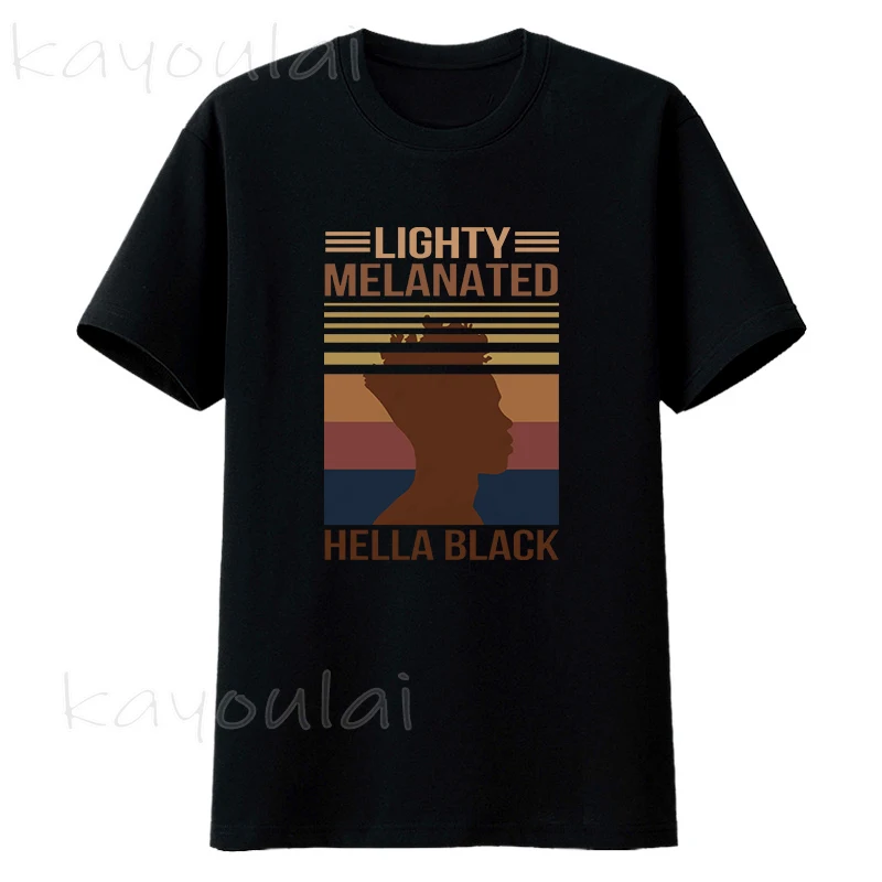 

2021 New Arrivals Wholesale Black King T Shirt Men Vintage Melanin T-shirt Black Lives Matter Tops