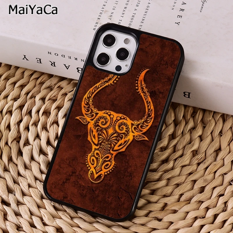 MaiYaCa Телец Знаки зодиака чехол для телефона iphone 11 12 13 mini Pro X XR XS MAX 6S 7 8 Plus 5S SE 2020