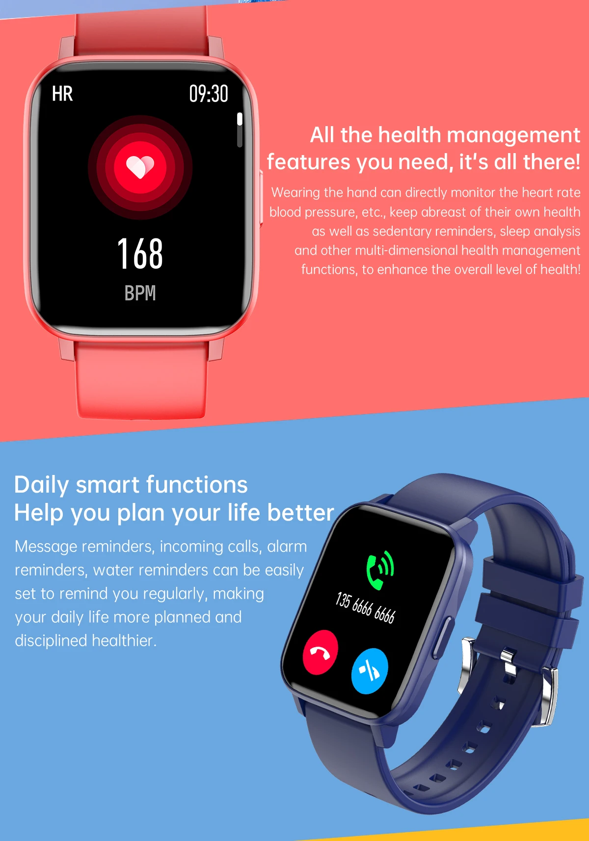 

Willgallop 2021 1.69 inch GW24 SmartWatch Female Full Touch Fitness IP68 Waterproof Tracker Women Man Sport For Android IOS