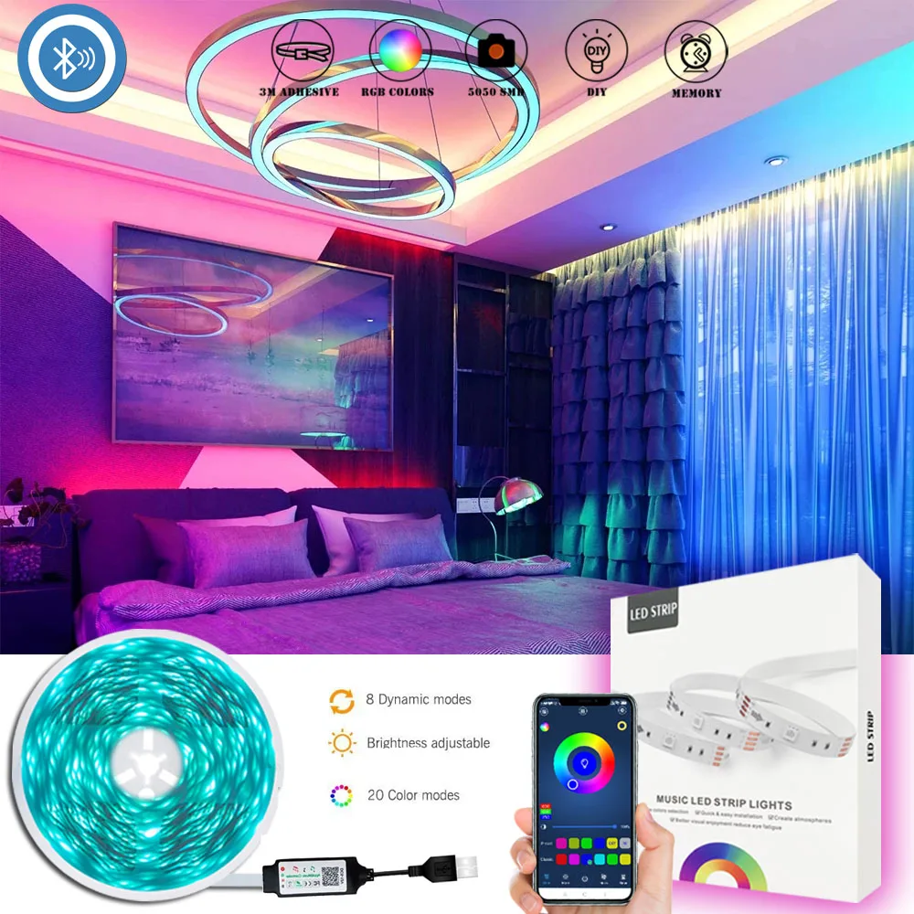 

COZYLAMP DC5V Bluetooth управление SMD 5050 TV гостиная настенное украшение подсветильник USB светодиодная ленсветильник RGB гибкая лента