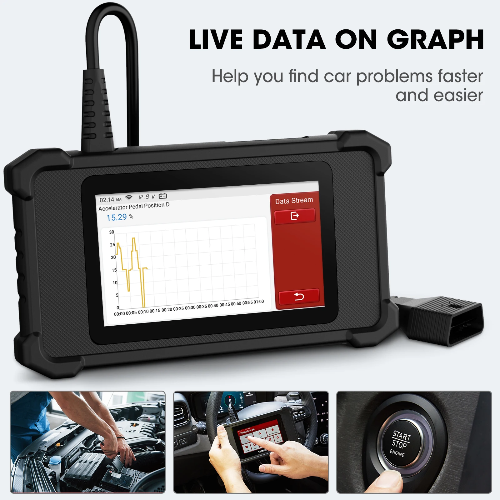 THINKSCAR SR6 автомобильный OBD2 сканер ABS SRS подушка безопасности двигатель трансмиссия