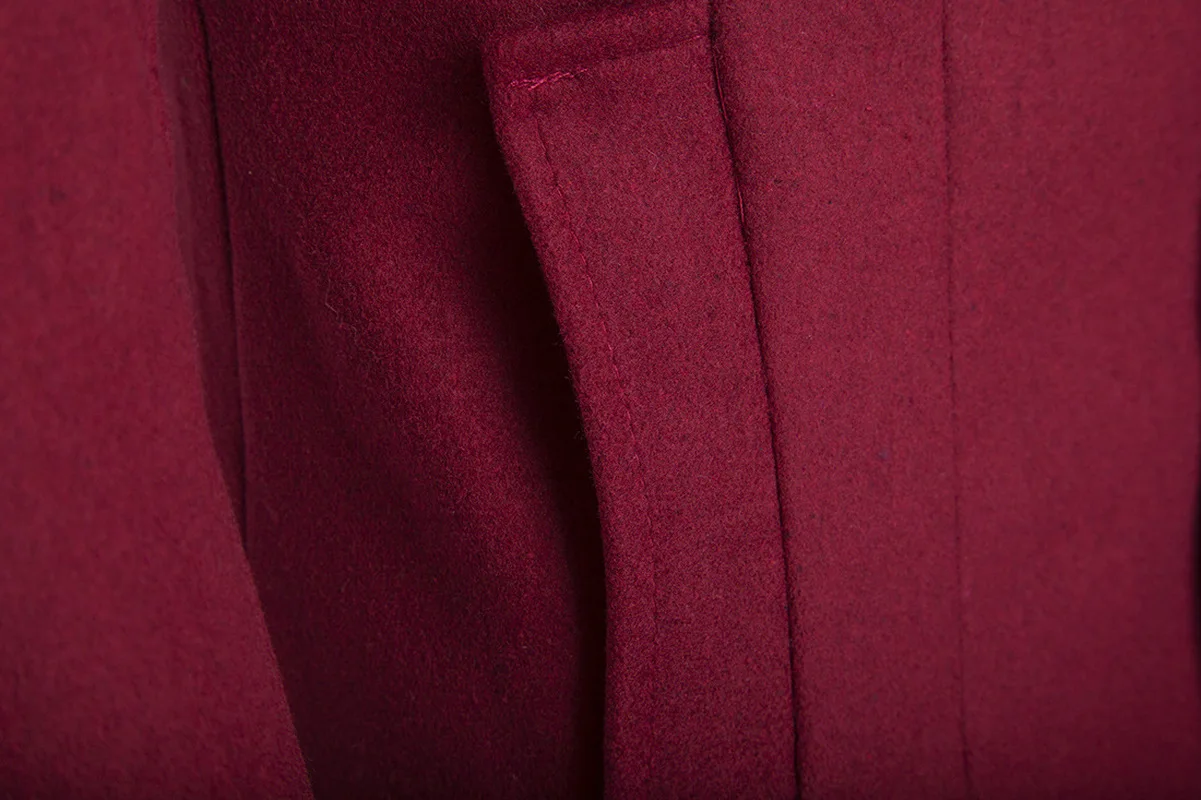 Тренчкот Helisopus мужской длинный модная шерстяная куртка черное пальто из