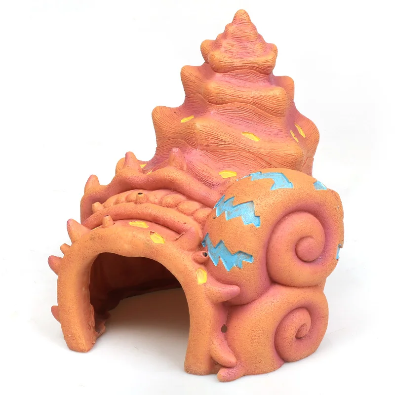 

Fish tank landscaping decoration mushroom house cartoon resin small ornaments fish and house conch shell rockery aquat