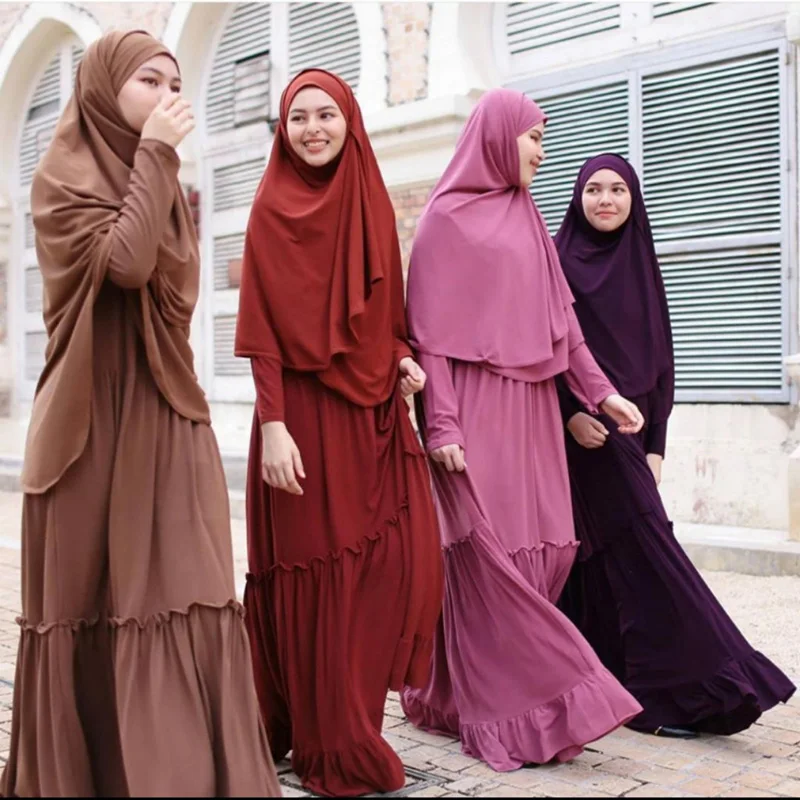 Рамадан, мусульманское женское платье, исламский этнический хиджаб, длинная юбка, Франция, Италия, Швейцария, абайя, мода размера плюс, длинн...