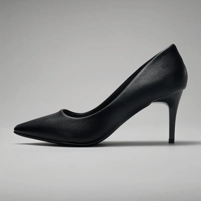 

High Heels Women's Pumps Shoes Classic Fashion Designer Black Leather Summer Lady Dress Wedding Party Shoes For Women 2021