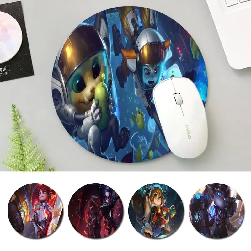 

20X20cm LOL Poppy Mouse Pad mouse non-slip pad player pad Round size rubber Gaming mouse Pad office Desk Mat
