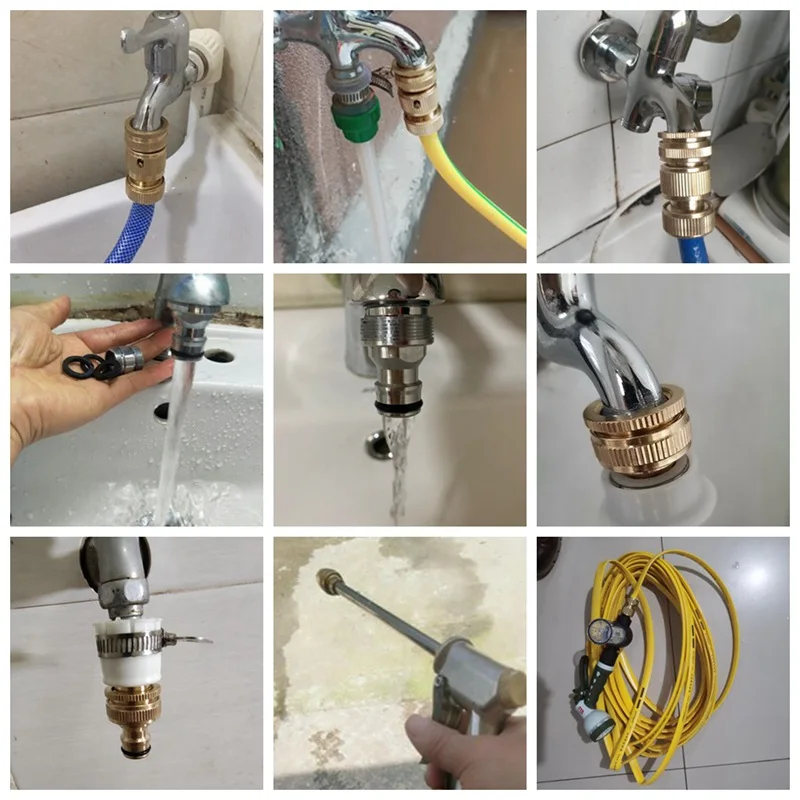 Комплект из 2 предметов латуни покрытием G1/2 'Ɖ/4'' 1 быстрый разъем сад