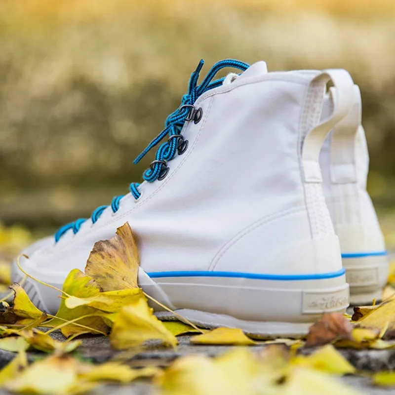 Повседневная винтажная парусиновая обувь мужские зимние удобные высокие