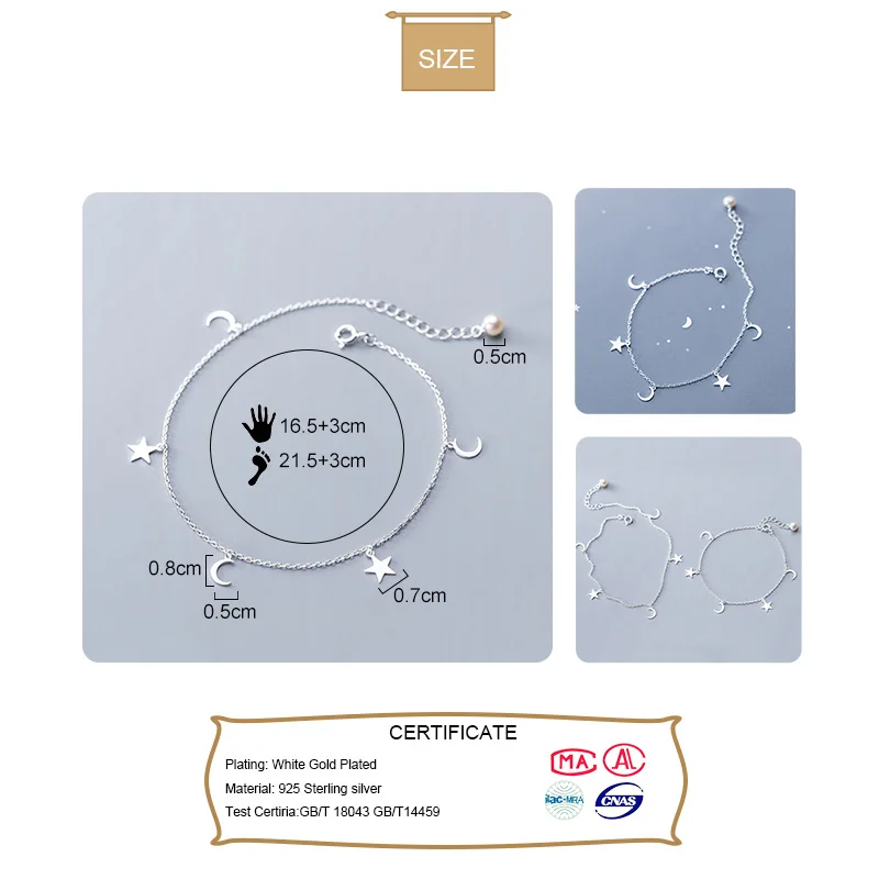 Серебряные ювелирные изделия TrustDavis 925 браслеты на лодыжку для женщин браслет