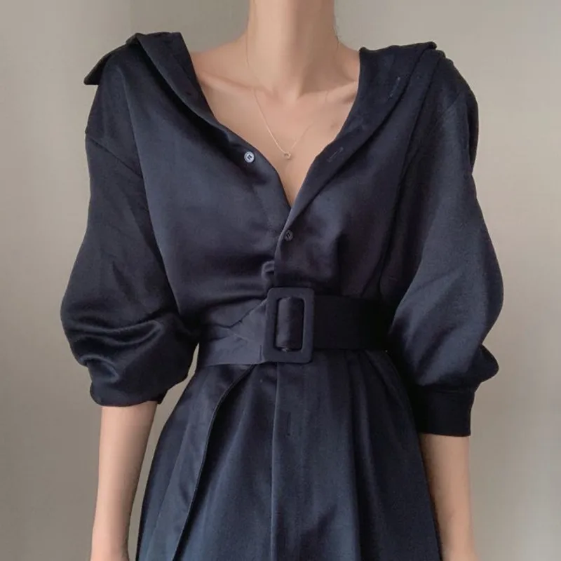Фото OCEANLOVE Office Lady Work Women Dresses Elegant Belt Fashion Solid Long Vestidos 2020 Spring Summer Robe Dress Retro 16816 Женская OCEANLOVE Office Lady Work Women Dresses Elegant Belt Fashion Solid Long Vestidos 2020 Spring Summer Robe Dress Retro 16816 Женская
