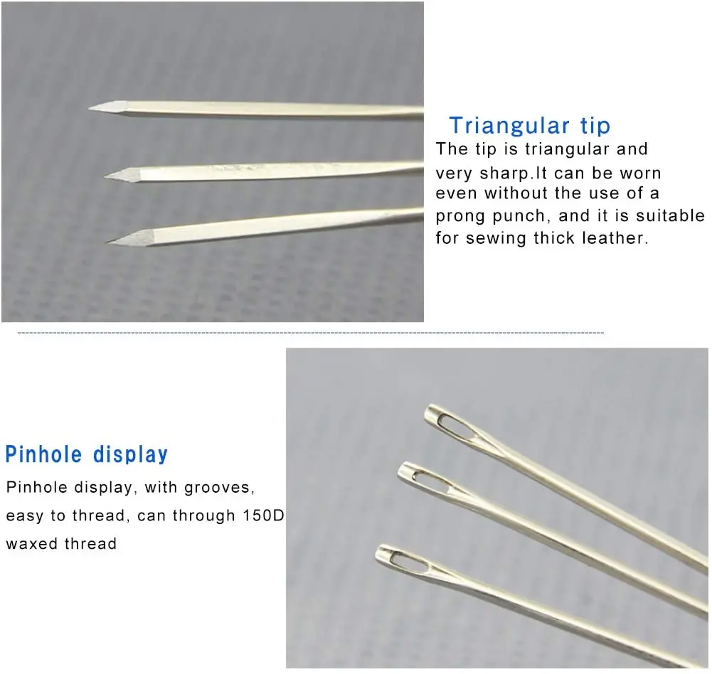 LMDZ кожаные треугольные иглы Кожаные Ручные Швейные большая игла для глаз кожа