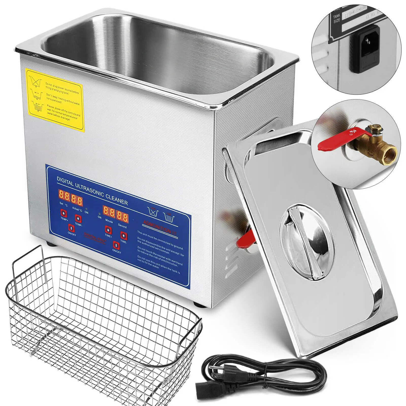 

15 л ультразвуковой очиститель, емкость для чистки ювелирных изделий, 15 л, посуда для чистки