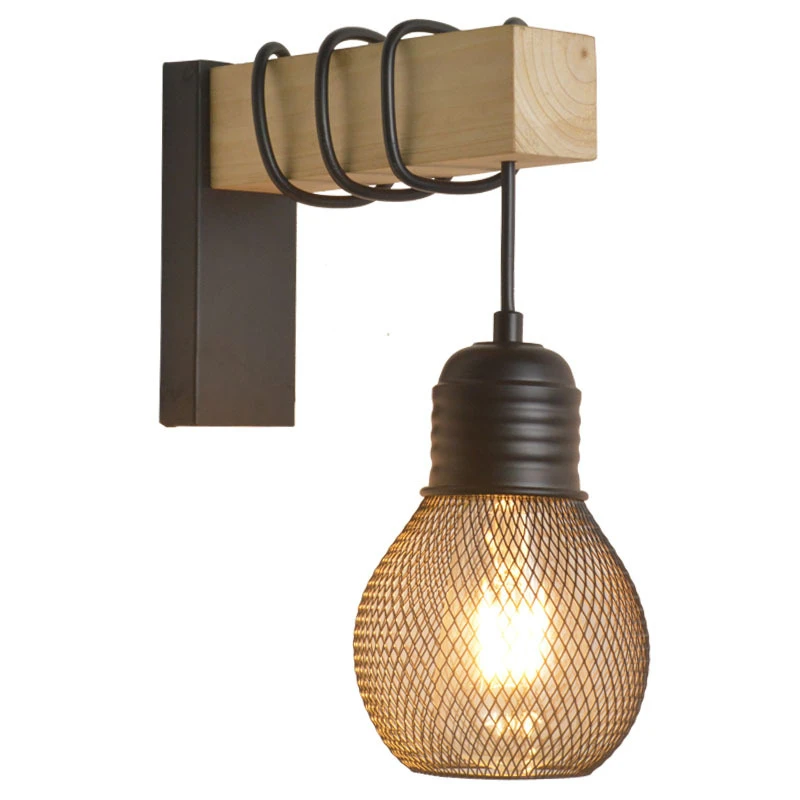 

Nordic Wood Wall Lamp Industrial Loft Bar Retro Wall Light Home Indoor Sconce Lights Lighting Outdoor Decor Vintage Wood Lamps