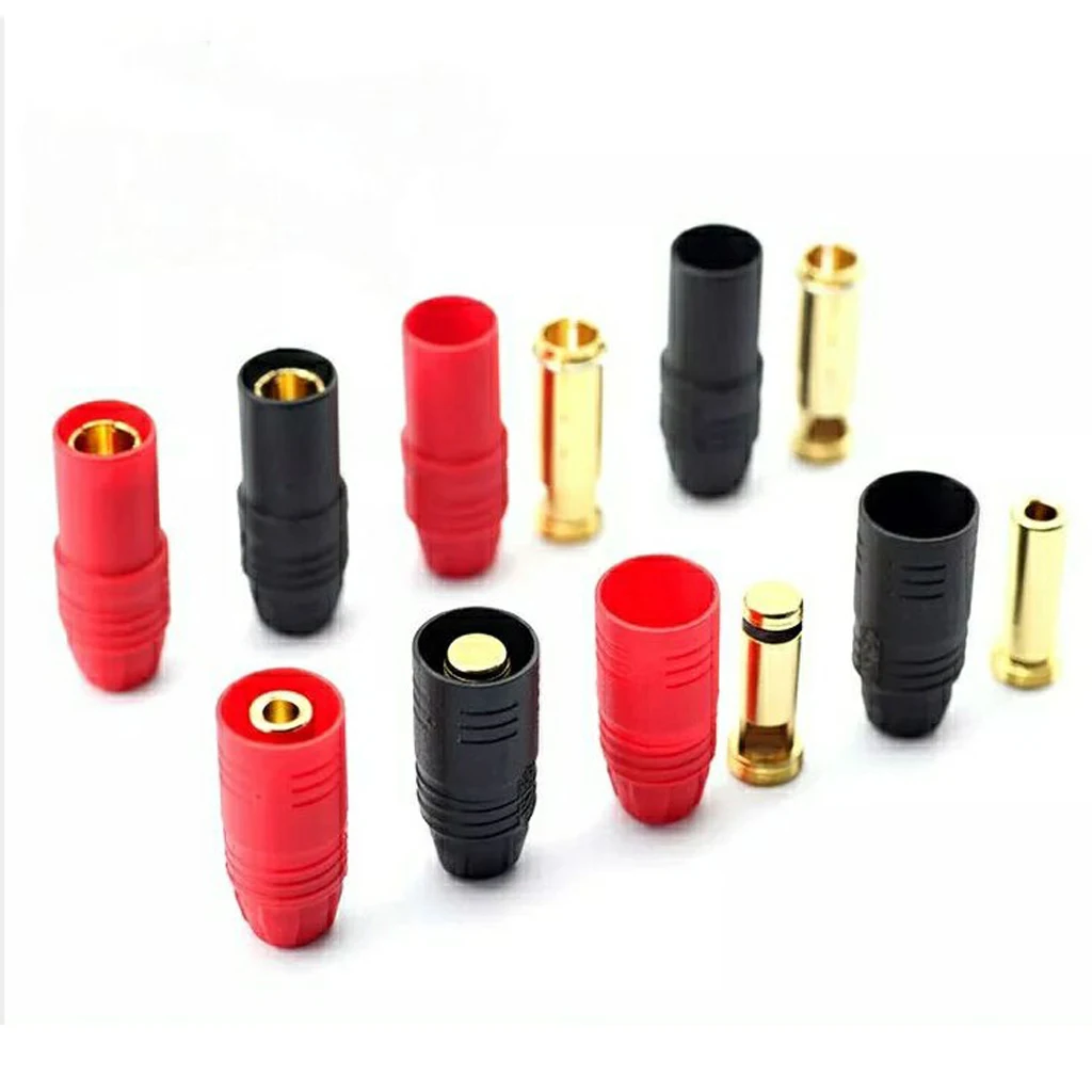 

1set Amass AS150 Gold Plated Banana Plug 7mm Male/Female for High Voltage Battery Red/Black