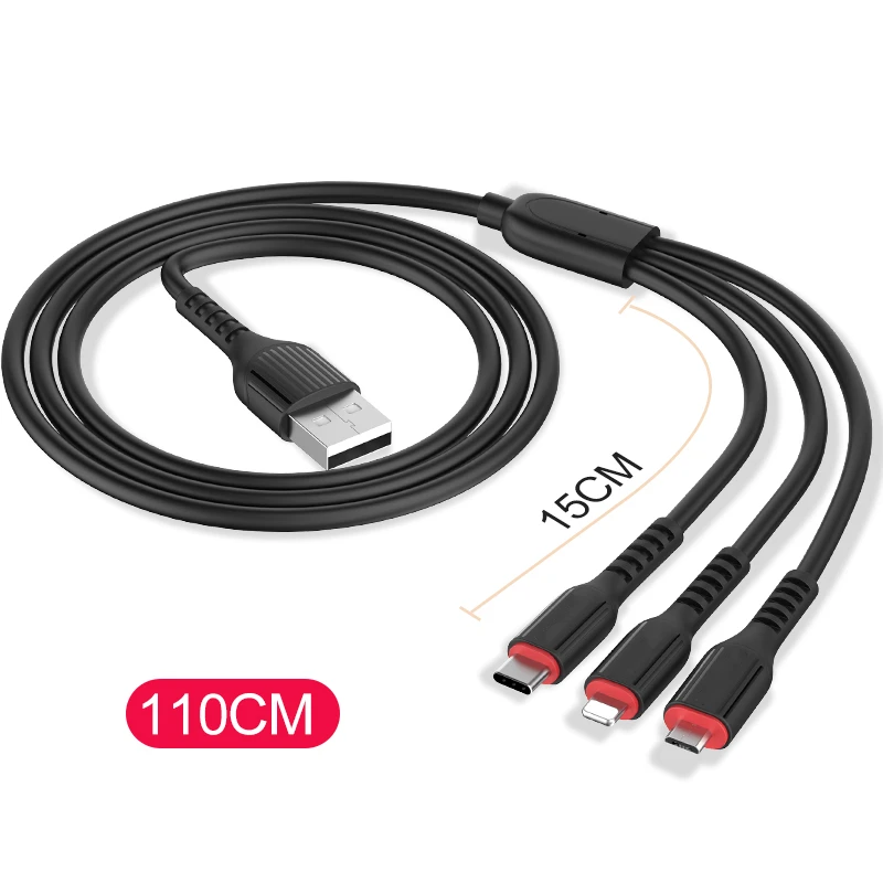 3 в 1 USB кабель 3.1A для мобильного телефона Micro usb type C кабель зарядного устройства для samsung Xiaomi huawei кабель для быстрой зарядки телефона шнур