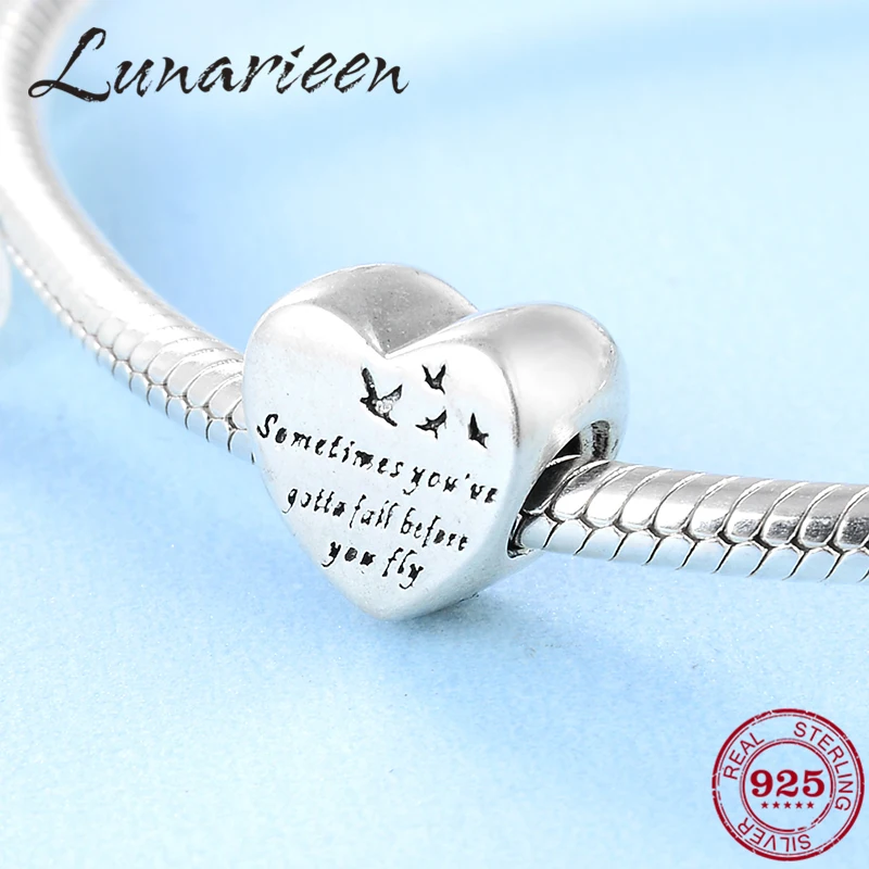 Модные бусины сделай сам из стерлингового серебра 925 пробы с узором в форме