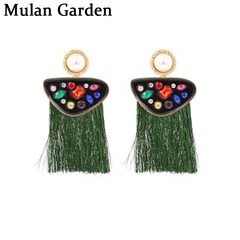 M &amp G новые винтажные серьги-кисточки в стиле бохо яркие серьги ручной работы со
