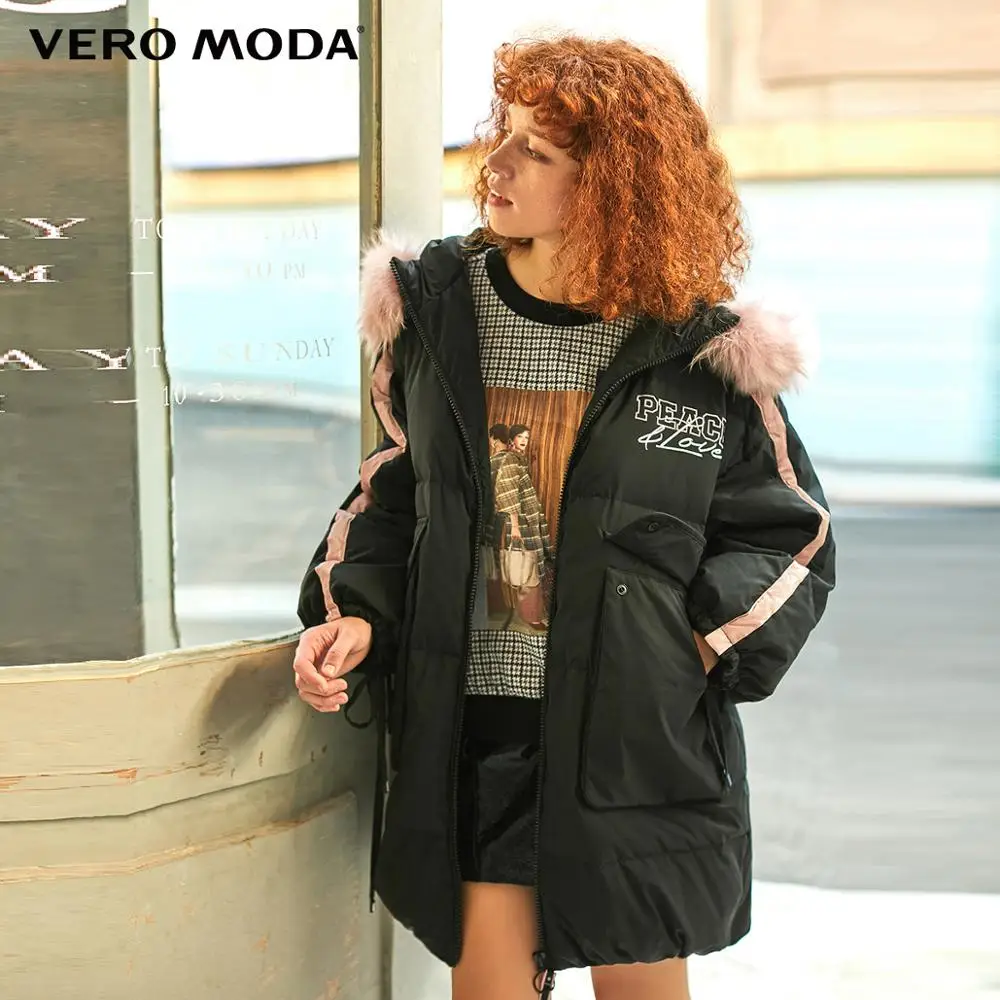 Vero Moda Новое Женское вышитое контрастное пальто средней длины с капюшоном | 319409514