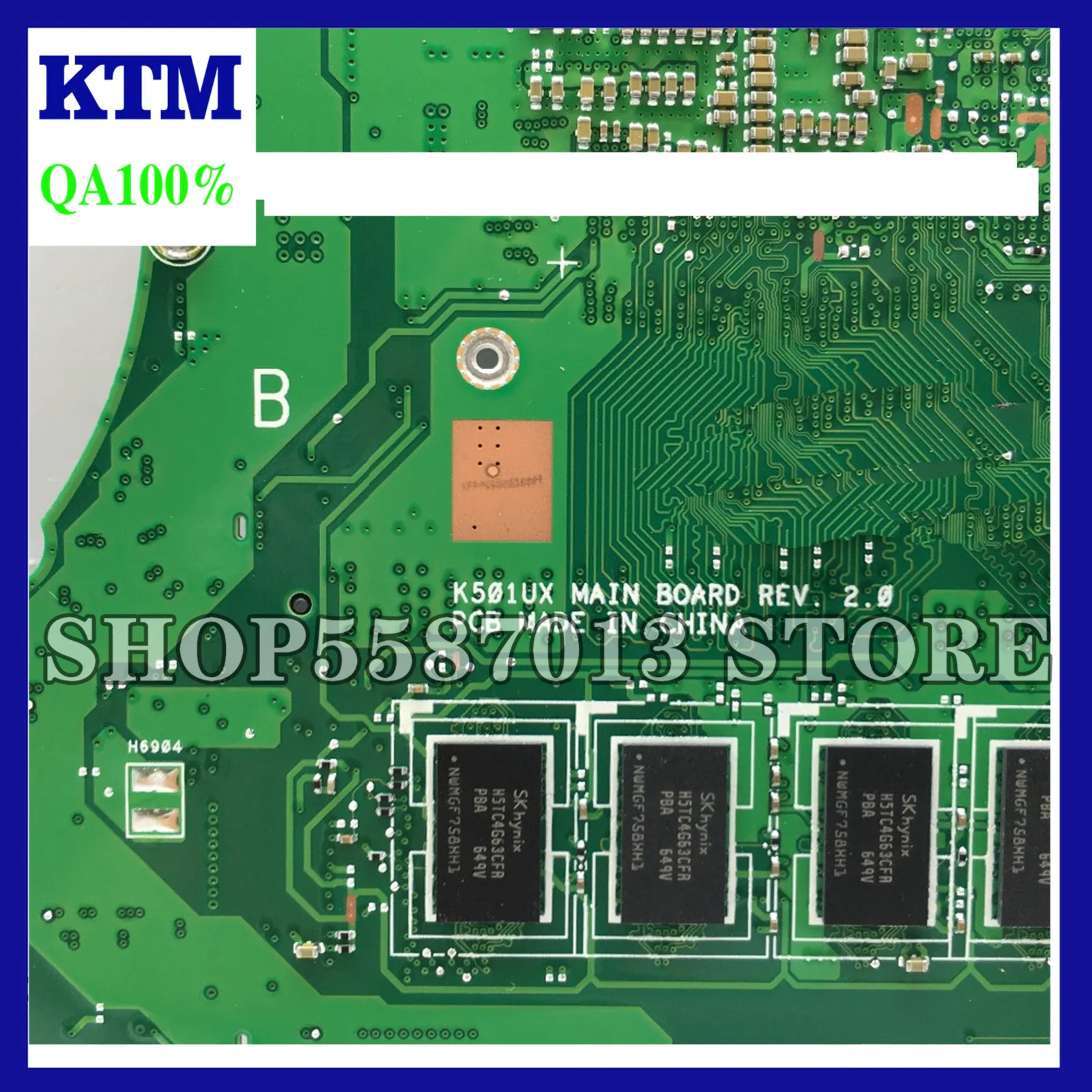 

KEFU K501UX For ASUS K501UX K501UB K501U Laptop Motherboard K501UX DDR3 4GB RAM i7-6500U With GTX950M Graphics Card Mainboard