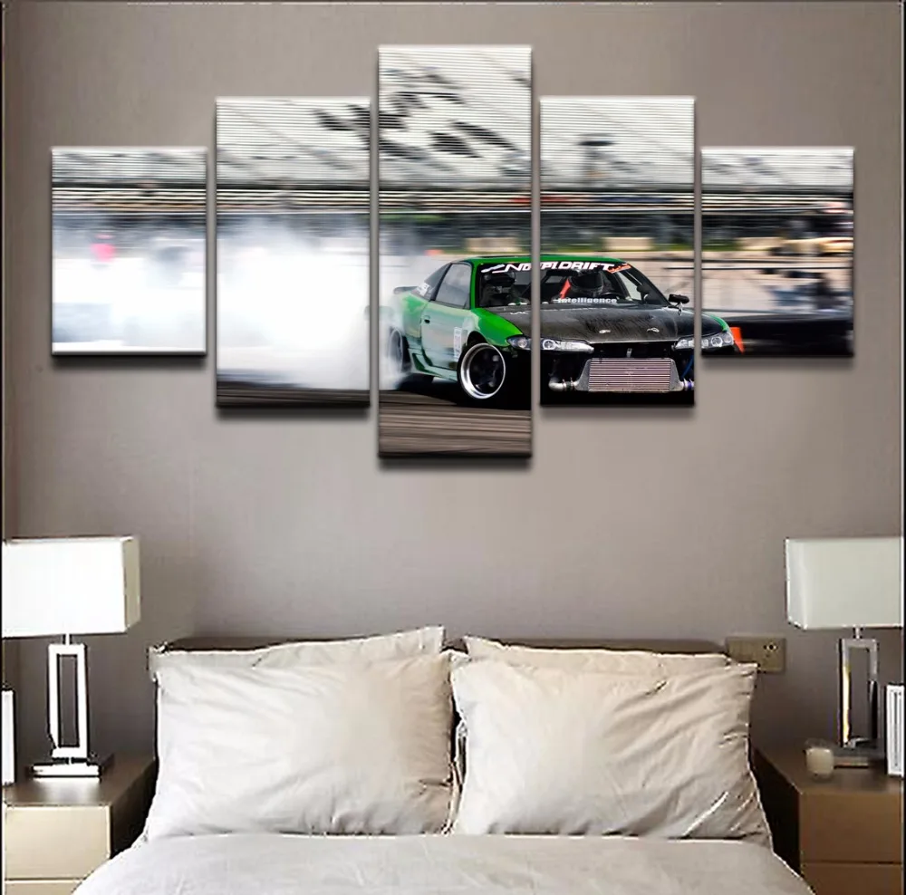 Живопись на холсте современный принт Liveing модные Wall Art 5 Панель спортивный Дрифт