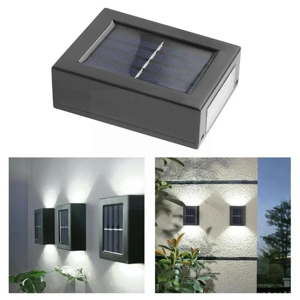 

Светящаяся настенная лампа на солнечной батарее вверх и вниз, декоративная настенная Ландшафтная настенная лампа, уличная Декоративная на...