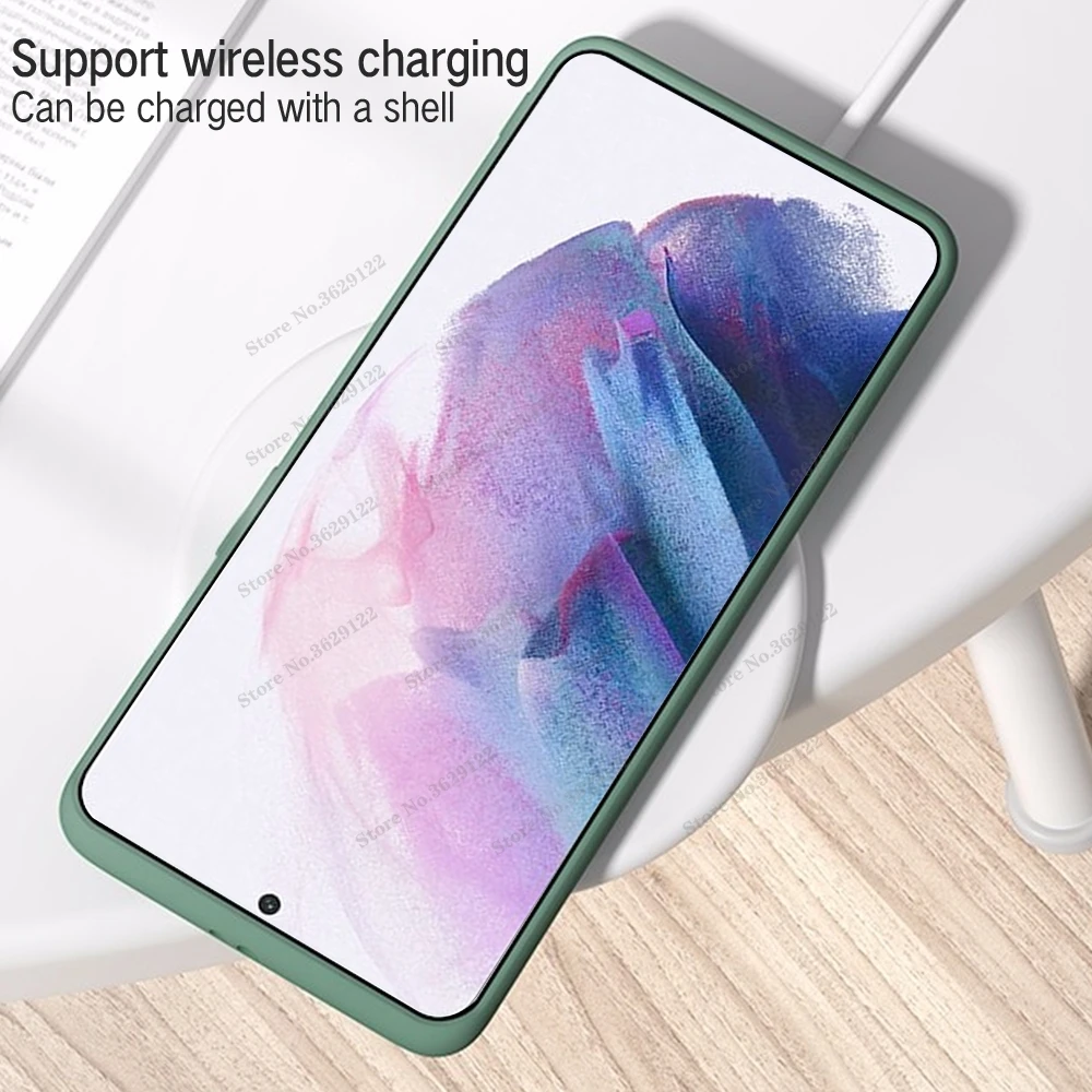 

For Samsung Galaxy S21 Ultra Case For Samsung S21 Cover Liquid Silicone Soft Protector Funda Case For Samsung Galaxy S21 Plus 5G