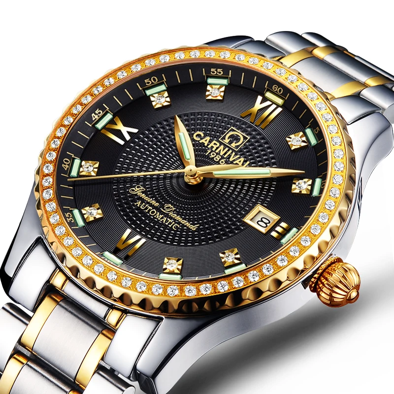 

Карнавальная бренд класса люкс Для мужчин s часы автоматические часы с автоподзаводом часы Для мужчин сапфир reloj hombre светящиеся стрелки relogio...