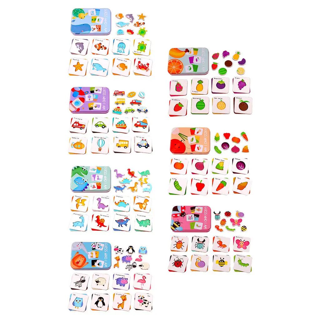 Забавные подходящие ко всему игровые флэш-карты набор игрушек Монтессори для