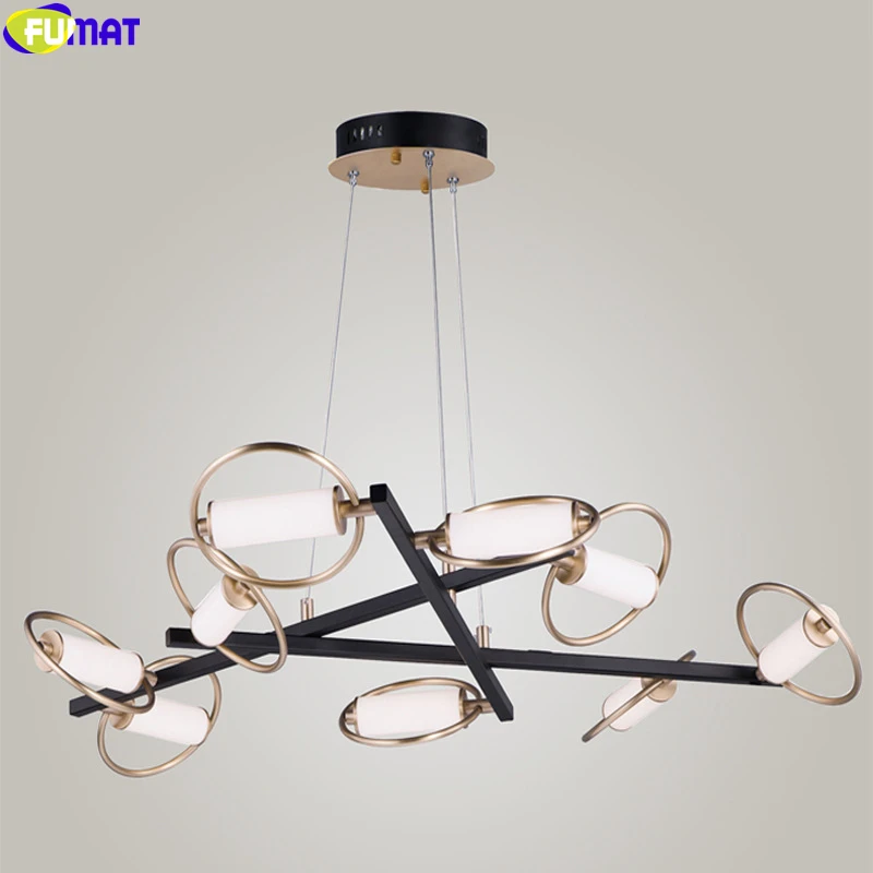 FUMAT современный стиль кольцо Металл искусство подвесной светильник золотой