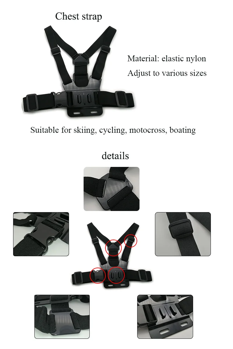Для экшн-Камеры Gopro Hero 7 6 5 4 accesorios ventosa correa de pecho адаптер монтажный адаптер для спортивной экшн-камеры Xiaomi YI для спортивной экшн-камеры SJCAM para Экшн-камера Eken