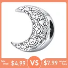 Шармы-подвески из серебра 100% пробы с изображением лозы и Луны