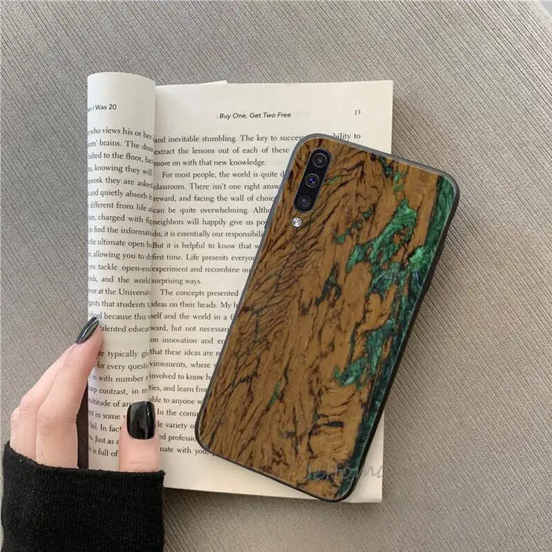 

Wood Resin art Phone Case For Samsung galaxy S note 7 8 9 10 20 fe edge A 6 10 20 30 50 51 70 lite plus Soft Silicone Funda