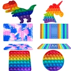 2021 строительные игрушки, пузырьковая силиконовая игрушка, динозавр, медведь, мороженое, снятие стресса, сенсорная игрушка для детей и взрослых