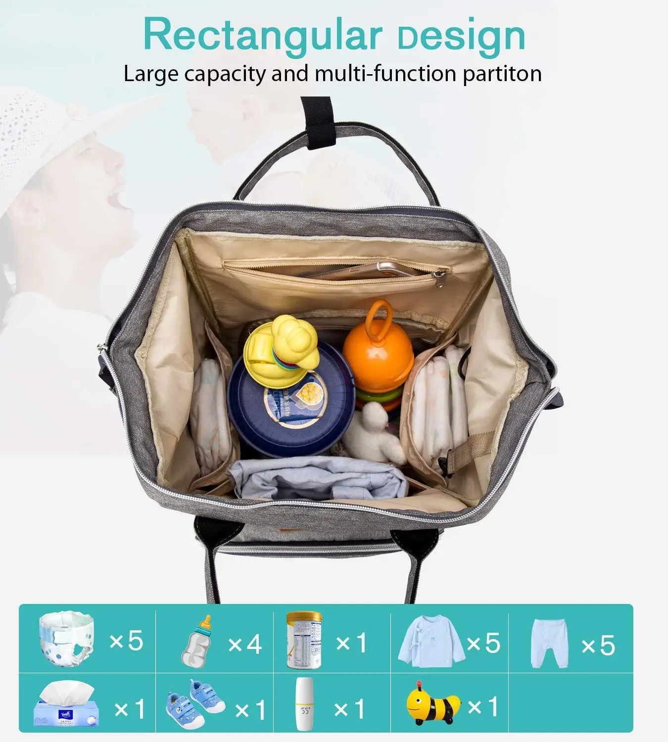 Модная сумка для подгузников мам вместительная дорожный рюкзак ухода за