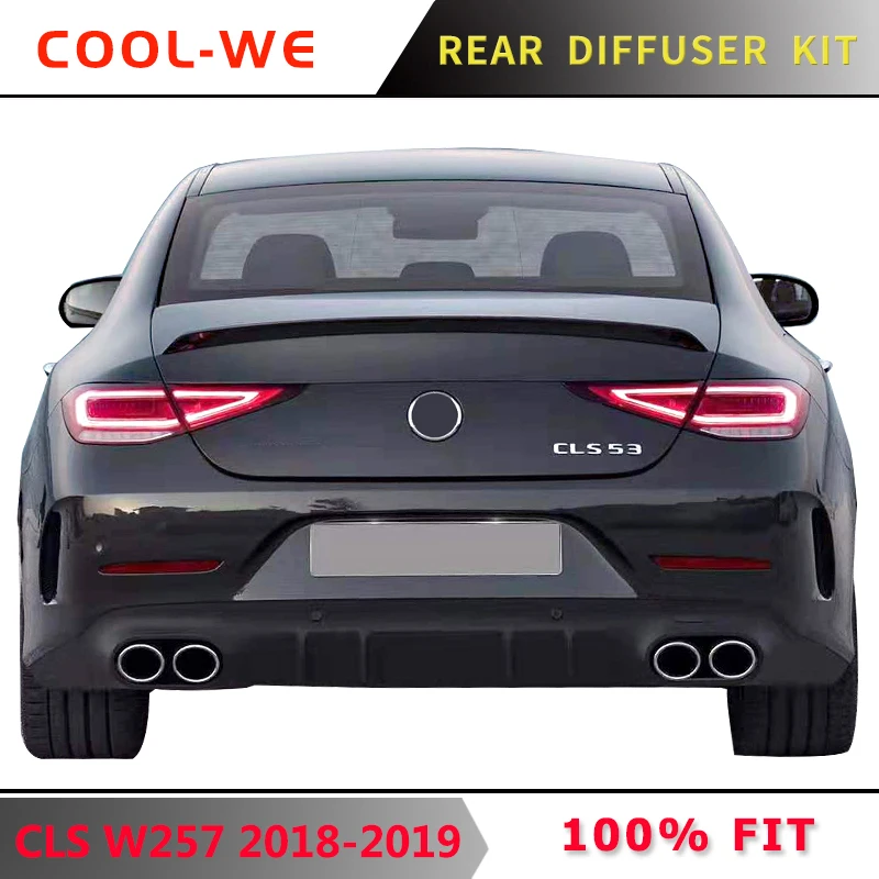 W257 диффузор CLS300 CLS500 CLS53 Для AMG Автомобильный задний бампер из нержавеющей стали