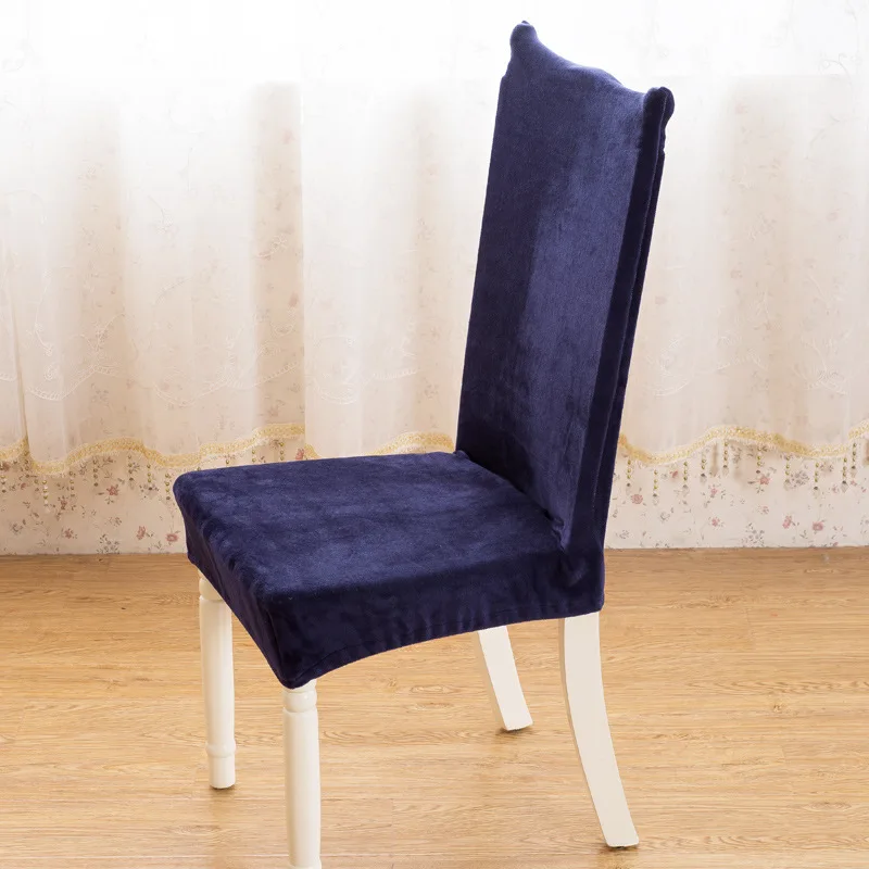 Эластичный стул для столовой обивки сидений модные однотонные чехлов ресторана