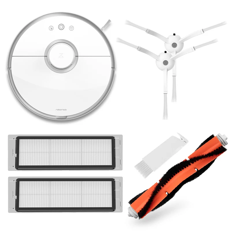 Xiaomi робот пылесос roborock s50 для дома интеллектуальный планируемый маршрут APP контроль автоматического подметания и измельчения - Цвет: S50 add replace part