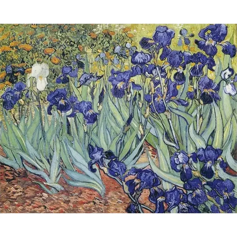 

5D Diamond Painting Full Square Abstract Flower Diy Mosaic Cross Stitch Diamond Embroidery Van Gogh Painting Home Decor Art Gift