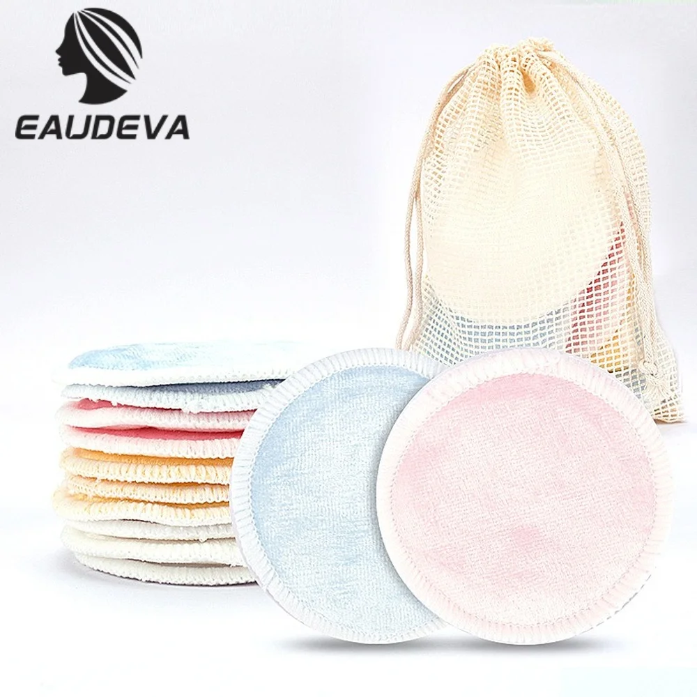 

1PC Makeup Removal Pad Reusable Microfiber Bamboo Makeup Remover Sponge Washable Rounds Cleansing Facial Cotton