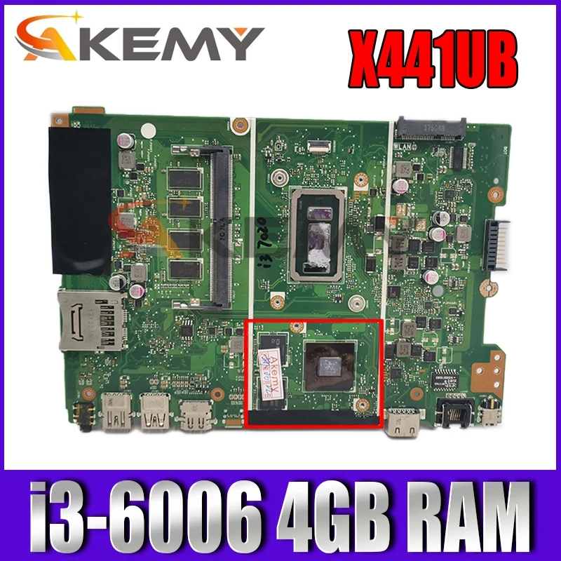 

X441UB i3-6006CPU 4 Гб Оперативная память материнская плата для ноутбука ASUS X441U X441UB X441UV материнская плата для ноутбука тестирование Бесплатная дост...
