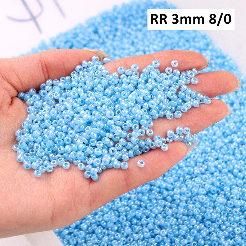 Стеклянные бусины 20 глянцевых цветов разные размеры 2 мм 3 4 круглые разделители