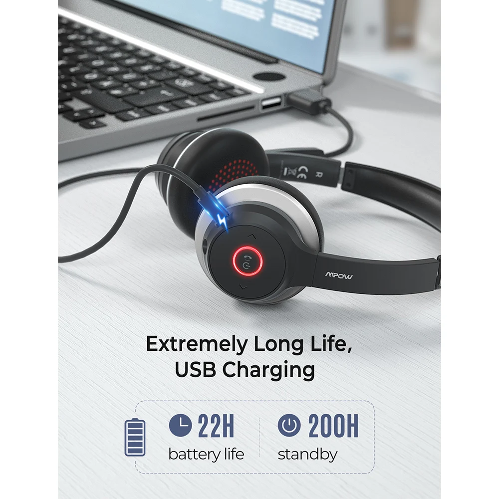 Mpow HC5 Bluetooth 5 0 гарнитура для колл центра водителя офис Беспроводной проводной 2 в 1