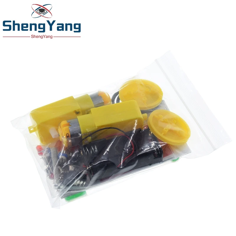 D2-1 DIY Kit Intelligent Tracking Line Smart Car TT Motor Electronic Patrol Automobile Parts | Электронные компоненты и