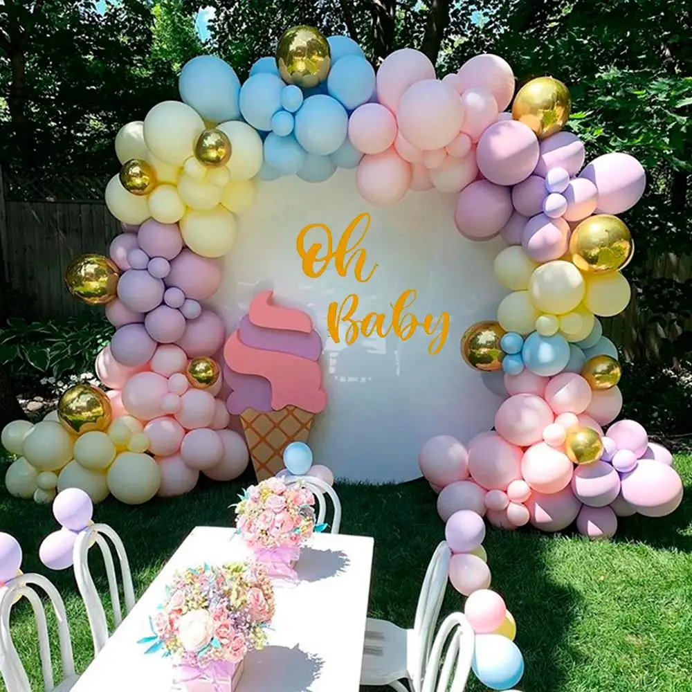 Huiran Macaron Воздушный Шар АРКА комплект гирлянды конфетти Globos баллон свадьба день