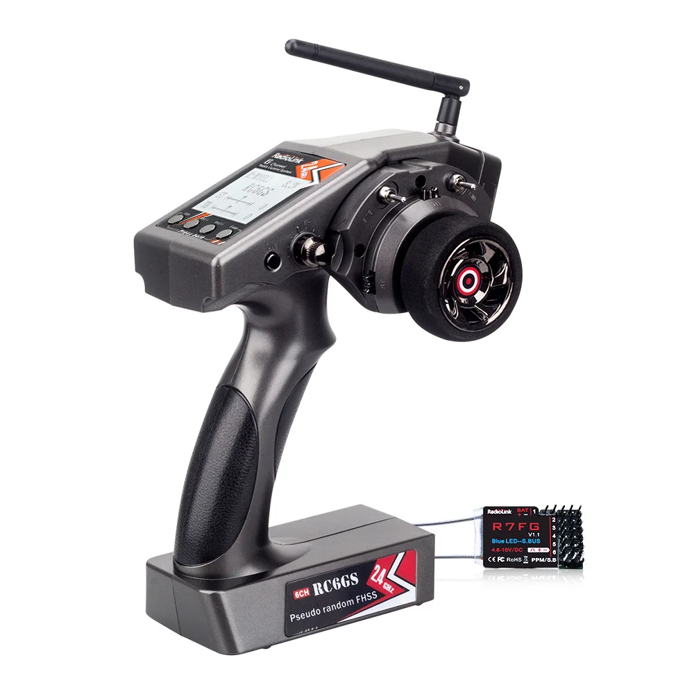 Радиопередатчик Radiolink RC6GS 6CH 2 4g с R7FG гироскопом приемником FPV пульт дистанционного