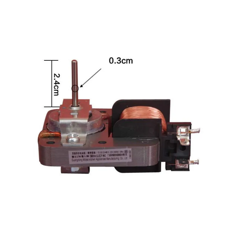 Запчасти для микроволновой печи, 2-контактный вентилятор, 220-240 В, 18 Вт, двигатель YZ-E6120, MDT-10CEF, YZ-E6120-M51D, для Midea