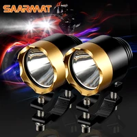 2 white led mini size motorcycle auxiliary headlights fog lights daytime running lights 1600lm 20w modified parts