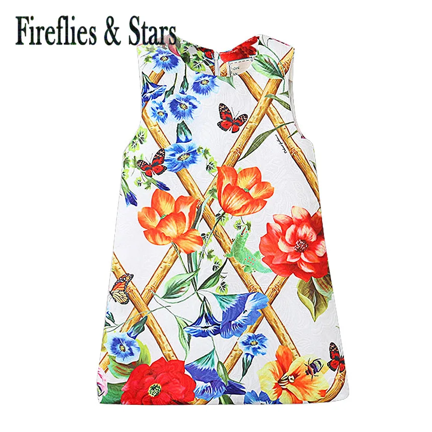 Летнее дизайнерское платье для девочек детское Брендовое модные детские Платья