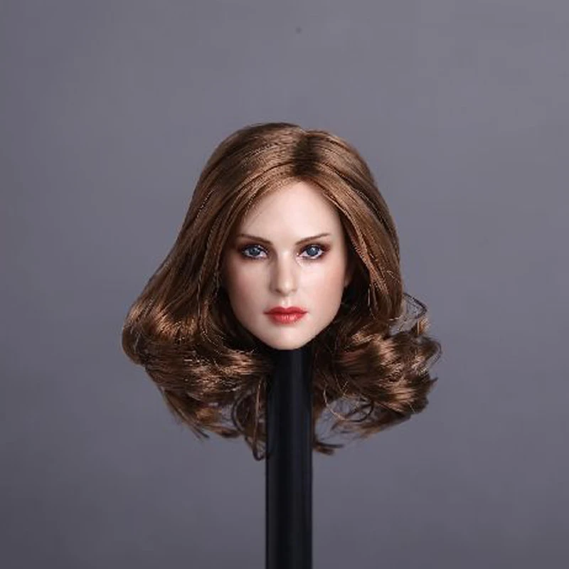 GACTOYS GC005 1/6 коричневые вьющиеся волосы европейская женская голова лепка девушка