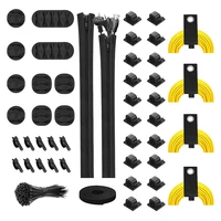 147 pcs cable management cord organizer kitcable zip ties self adhesive clips extension cord organizercable straps